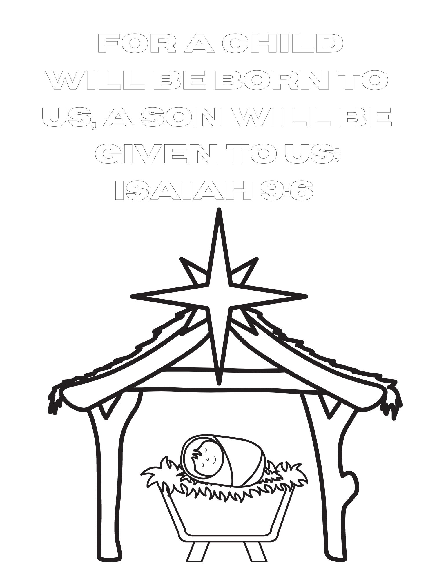 Christmas Bible Verse Coloring Pages - Live Simply Strong Shop